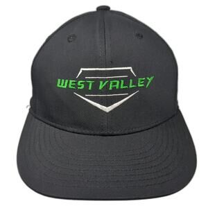 Champro Baseball Cap Black M West Valley Embroidered Stretch Fit Grey Under Hat